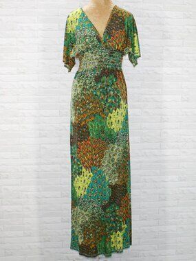 5th and love maxi dress 5th & Love Women's Geometric Maxi Dress Elastic Waist Size Small